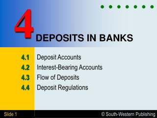 DEPOSITS IN BANKS