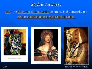 Style in Artworks