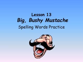 Lesson 13 Big, Bushy Mustache