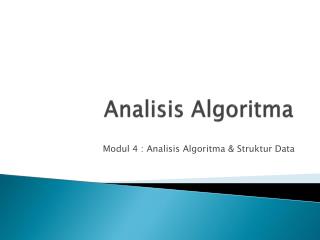 Analisis Algoritma