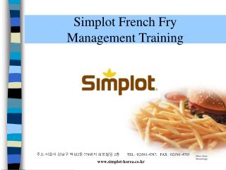 Simplot French Fry Management Training