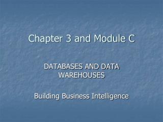 Chapter 3 and Module C