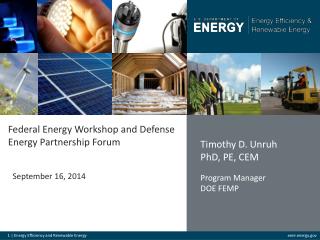 Federal Energy Workshop and Defense Energy Partnership Forum