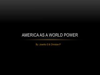 America as a world power