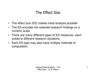 The Effect Size