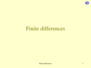 Finite differences