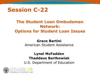 The Student Loan Ombudsman Network: Options for Student Loan Issues