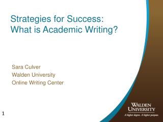 Strategies for Success: What is Academic Writing?