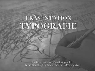 Präsentation Typografie