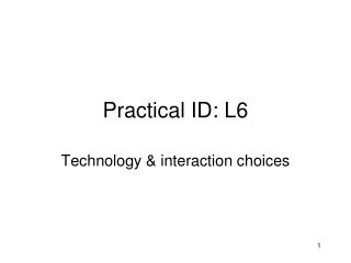 Practical ID: L6