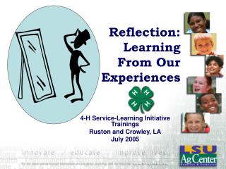 Reflection: Learning From Our Experiences