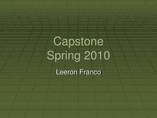 Capstone Spring 2010