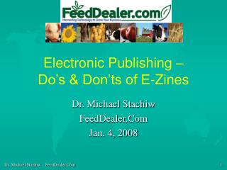 Electronic Publishing – Do’s &amp; Don’ts of E-Zines