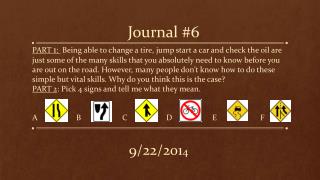 Journal #6