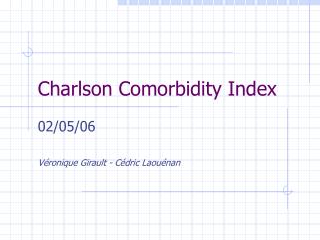 Charlson Comorbidity Index