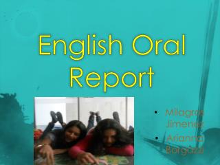 English Oral Report