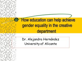 How education can help achieve gender equality in the creative department