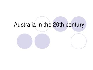 Australia in the 20th century
