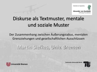Martin Siefkes, Univ. Bremen
