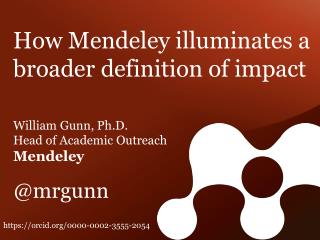 How Mendeley illuminates a broader definition of impact