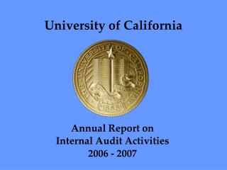 Annual Report on Internal Audit Activities 2006 - 2007