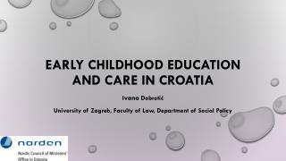 Early childhood education and care in Croatia