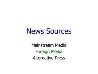 News Sources