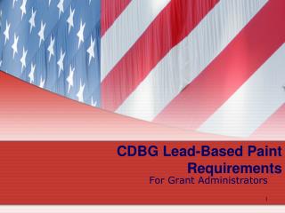 CDBG Lead-Based Paint Requirements