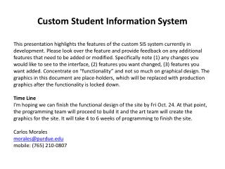 Custom Student Information System