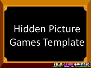 Hidden Picture Games Template