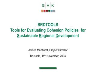 SRDTOOLS Tools for Evaluating Cohesion Policies for S ustainable R egional D evelopment