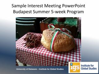 Sample Interest Meeting PowerPoint Budapest Summer 5-week Program