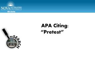 APA Part 1 – Test citations