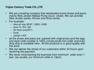 Fujian Century Trade CO.,LTD