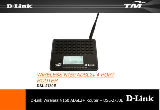 D-Link Wireless N150 ADSL2+ Router – DSL-2730E