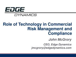 Role of Technology in Commercial Risk Management and Compliance