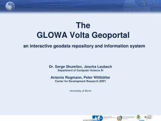 The GLOWA Volta Geoportal an interactive geodata repository and information system