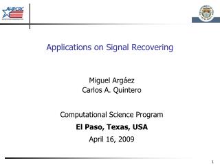 Applications on Signal Recovering