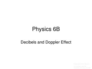 Physics 6B