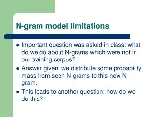 N-gram model limitations