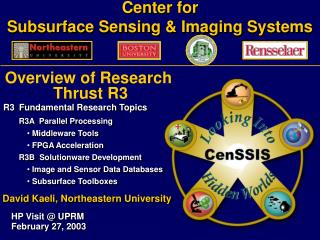 Center for Subsurface Sensing &amp; Imaging Systems