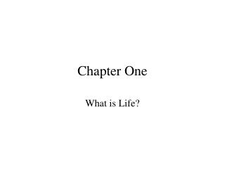 Chapter One