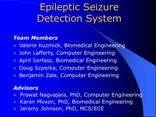 Epileptic Seizure Detection System