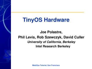TinyOS Hardware