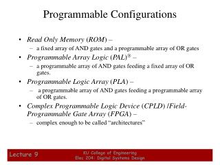 Programmable Configurations