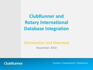 ClubRunner and Rotary International Database Integration