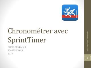 Chronométrer avec SprintTimer
