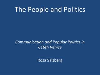 The People and Politics