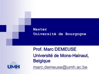 Master Université de Bourgogne