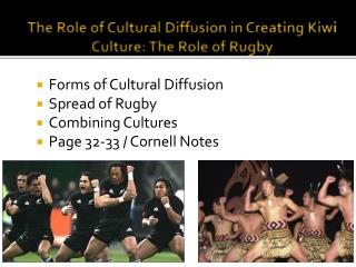 The Role of Cultural Diffusion in Creating Kiwi Culture: The Role of Rugby